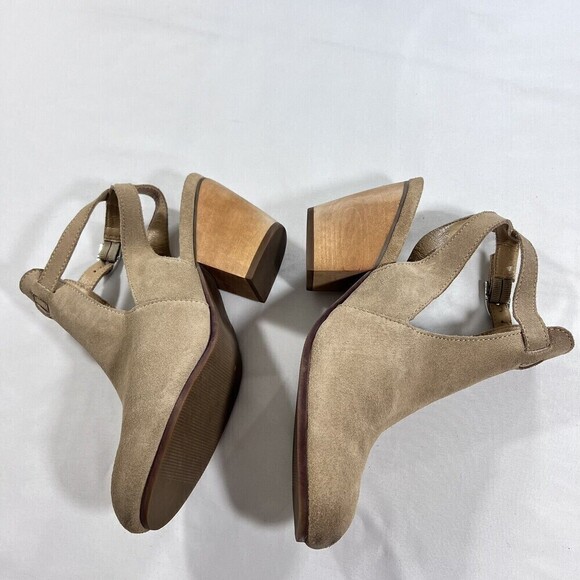 Latigo Simon‎ Leather Suede Closed-Toe Slingback sandal Booties Brown Size 8.5 M - Picture 8 of 12